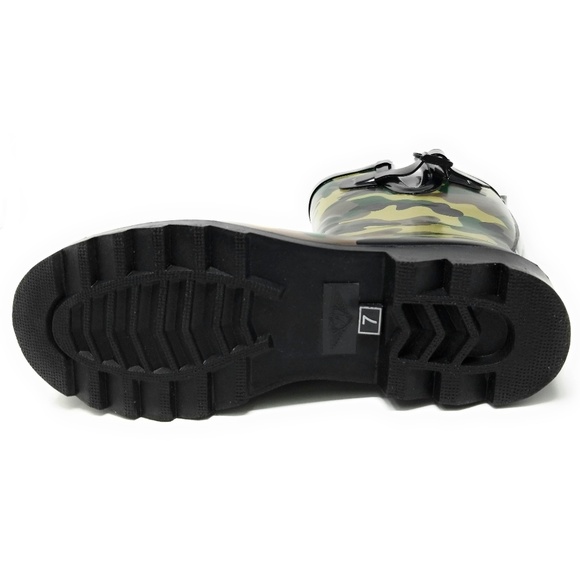 Women Mid-Calf Rubber Rain Boots, 11" Como Rainboots - Picture 2 of 4